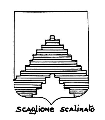 Imagem do termo heráldico: Scaglione scalinato